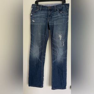 GAP Distressed Easy Straight Jeans